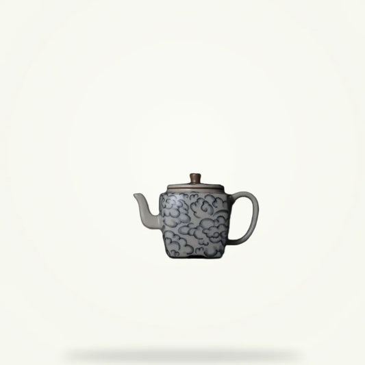 Square Porcelain Teapot 160ml, product photo on a plain background
