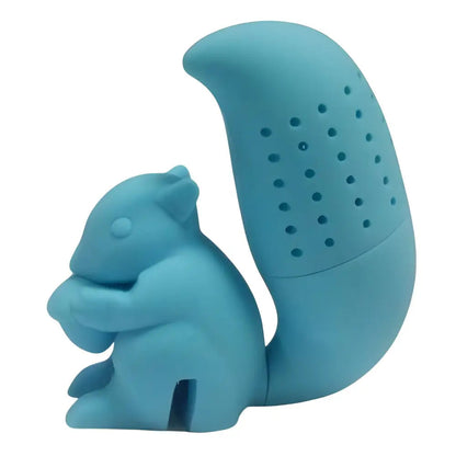 Blue squirrel silicone tea infuser for loose leaf tea