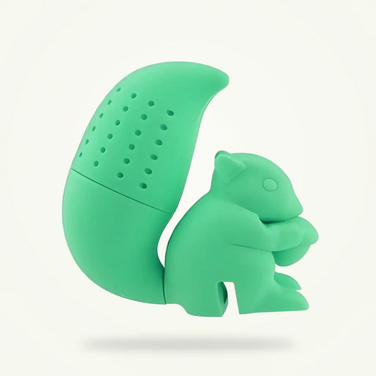 Squirrel Silicone Tea Infuser, Loose Leaf Strainer for Mugs and Cups, product photo on a plain background