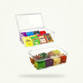 Stackable Tea Bag Organizer Box with Removable Dividers