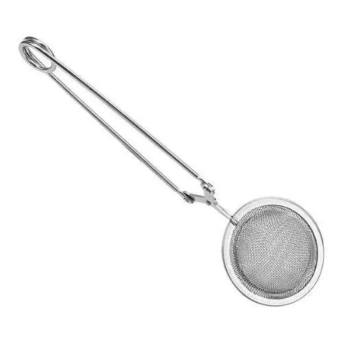 Food-grade stainless steel ball infuser with chain and clasp detail