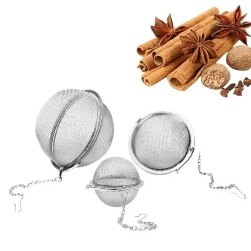 Four stainless steel ball tea infusers in different sizes