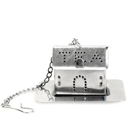 House-shaped stainless steel tea infuser for loose leaf tea