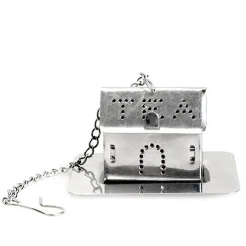 House-shaped stainless steel tea infuser for loose leaf tea