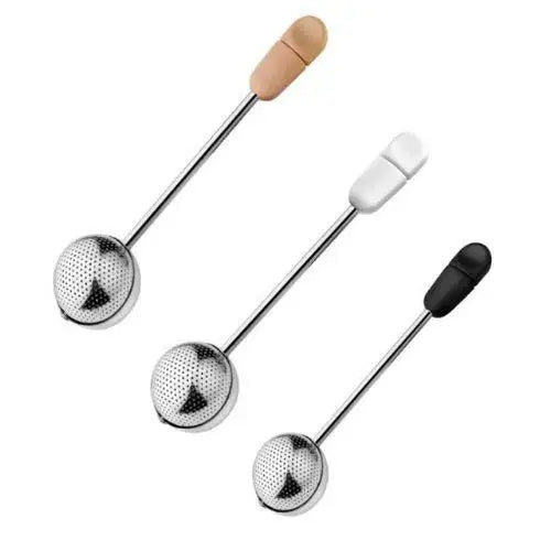Stainless steel tea infuser ball mesh close-up showing fine weave for loose leaf tea