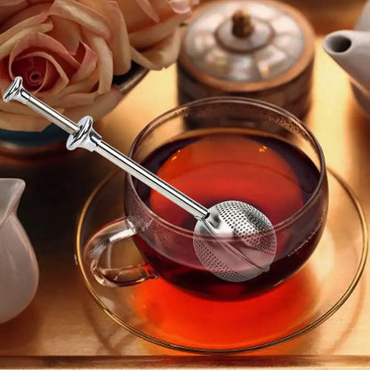 Stainless steel tea infuser for cup with spring handle