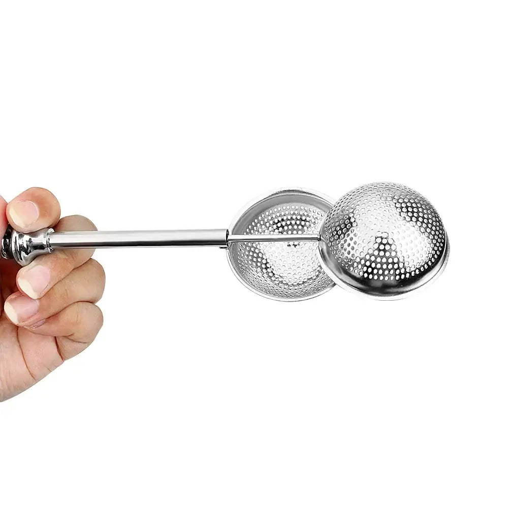 Stainless steel infuser with loose leaf tea inside