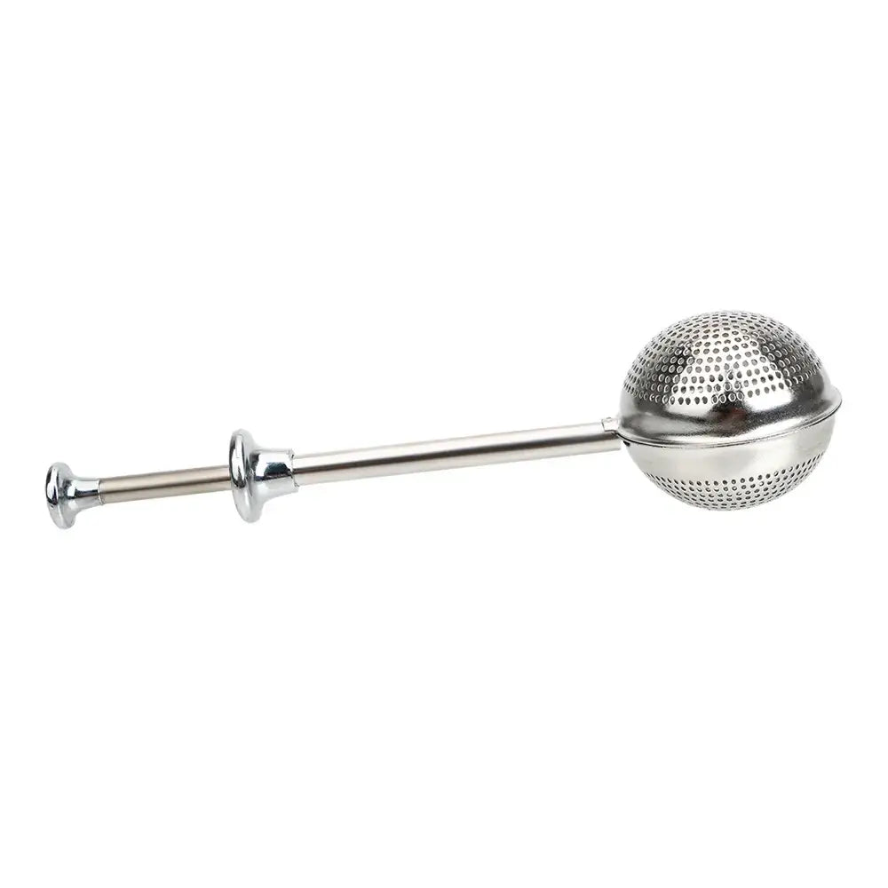 Close up of tea infuser mesh and spring handle