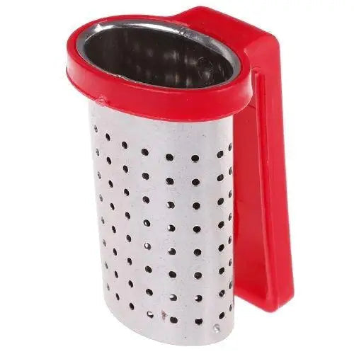 Red stainless steel tea infuser for mug