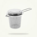 Stainless Steel Tea Strainer with Ergonomic Handle, Gold or Silver