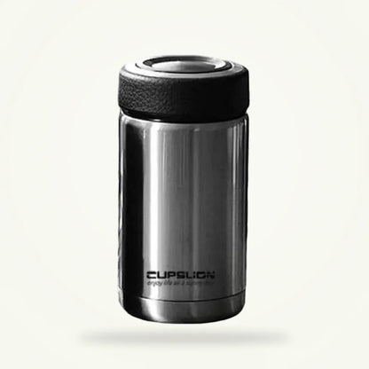 Stainless Steel Tea Thermos Bottle, Insulated 400ml Flask, product photo on a plain background