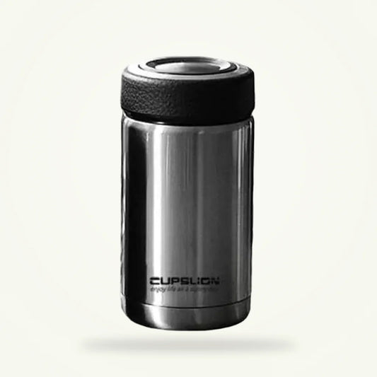 Stainless Steel Tea Thermos Bottle, Insulated 400ml Flask, product photo on a plain background