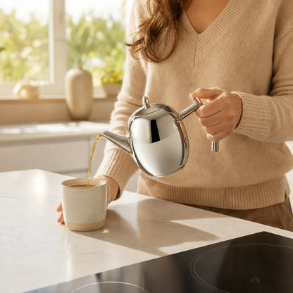 Stainless Steel Teapot for Induction Cooktops - 1L / 1.5L en situation