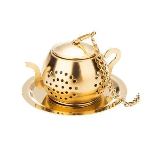 Teapot shaped tea infuser in stainless steel