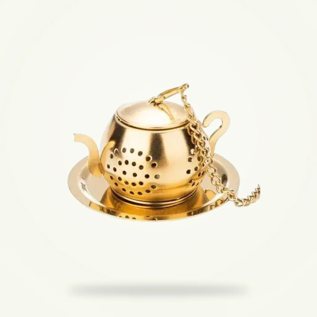 Stainless Steel Teapot Infuser with Tea Leaf Strainer, product photo on a plain background
