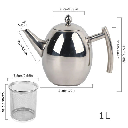 Stainless Steel Teapot with Filter, 50 oz - view 8