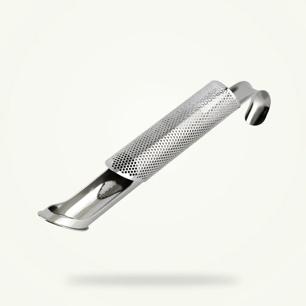 Stainless Steel Tube Tea Infuser for Loose Leaf Tea, product photo on a plain background