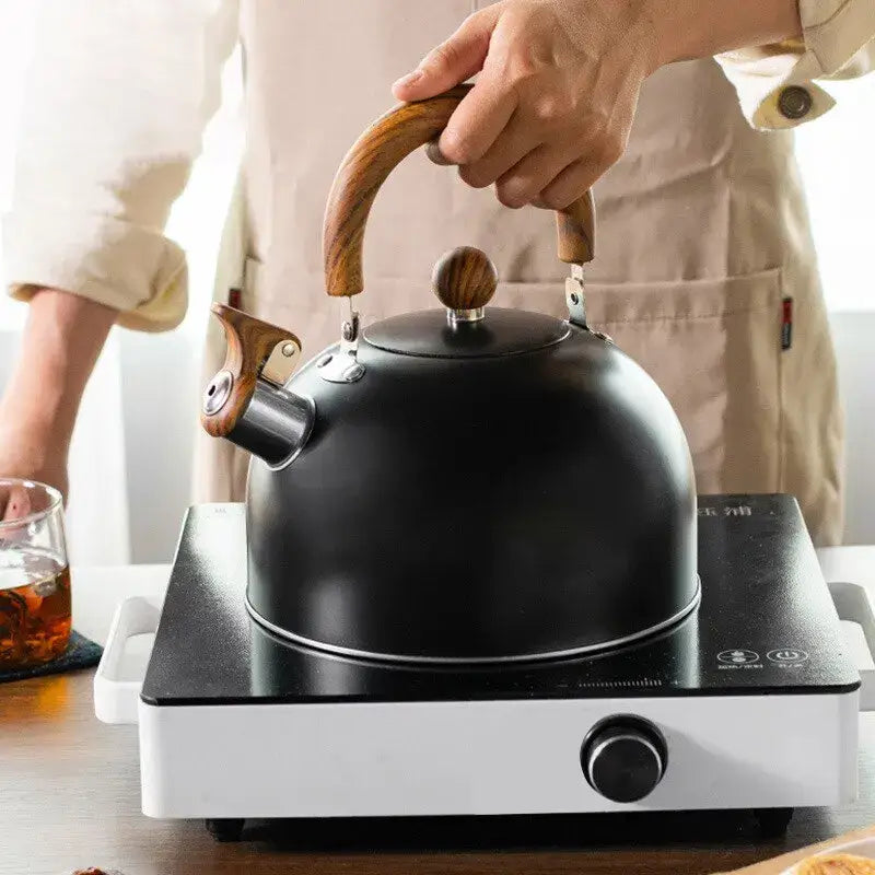 Whistling kettle for gas and induction stoves