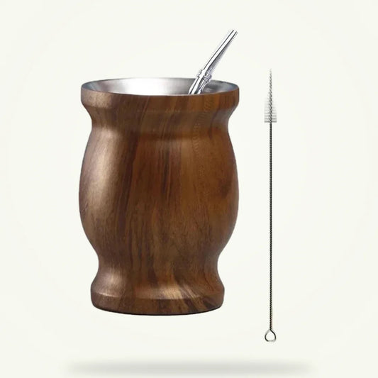 Stainless Steel Yerba Mate Kit, 8 oz, product photo on a plain background