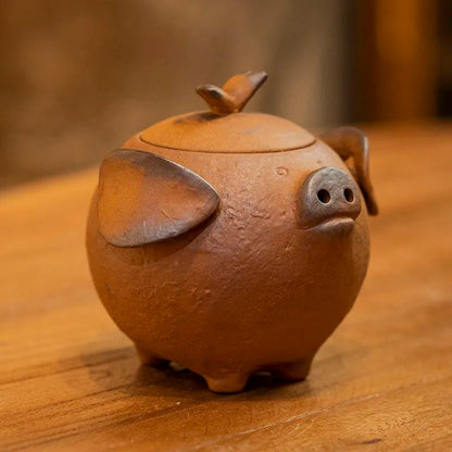 Stoneware Pig Teapot, 7 oz