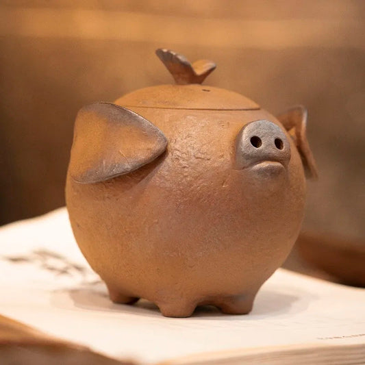 Stoneware Pig Teapot, 7 oz - view 2