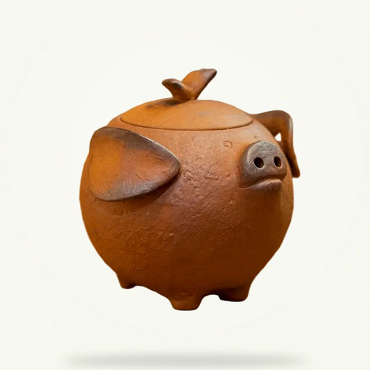 Stoneware Pig Teapot, 7 oz, product photo on a plain background