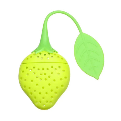 Green strawberry tea infuser for loose leaf