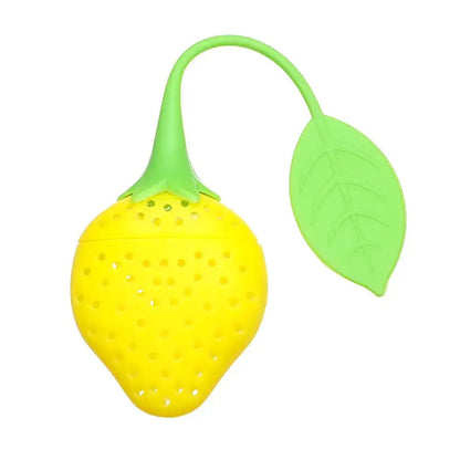 Yellow strawberry tea infuser for loose leaf