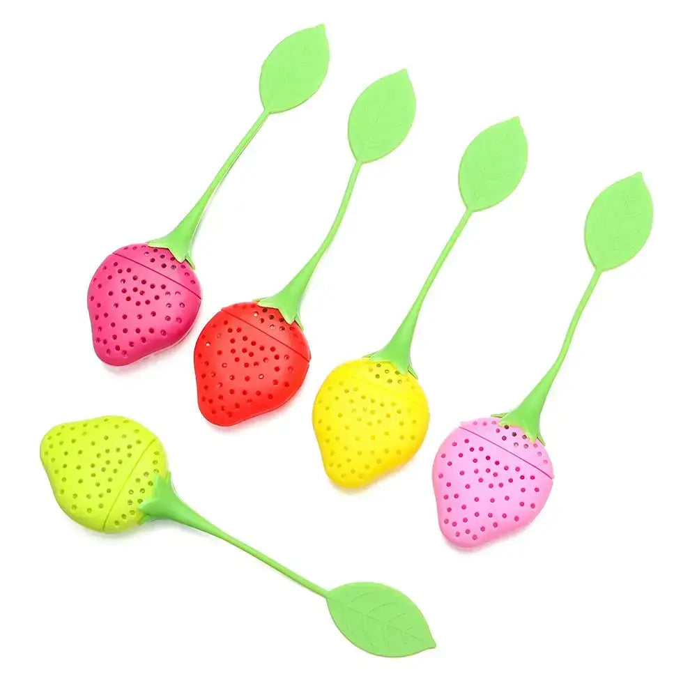 Strawberry tea infuser with tea cup