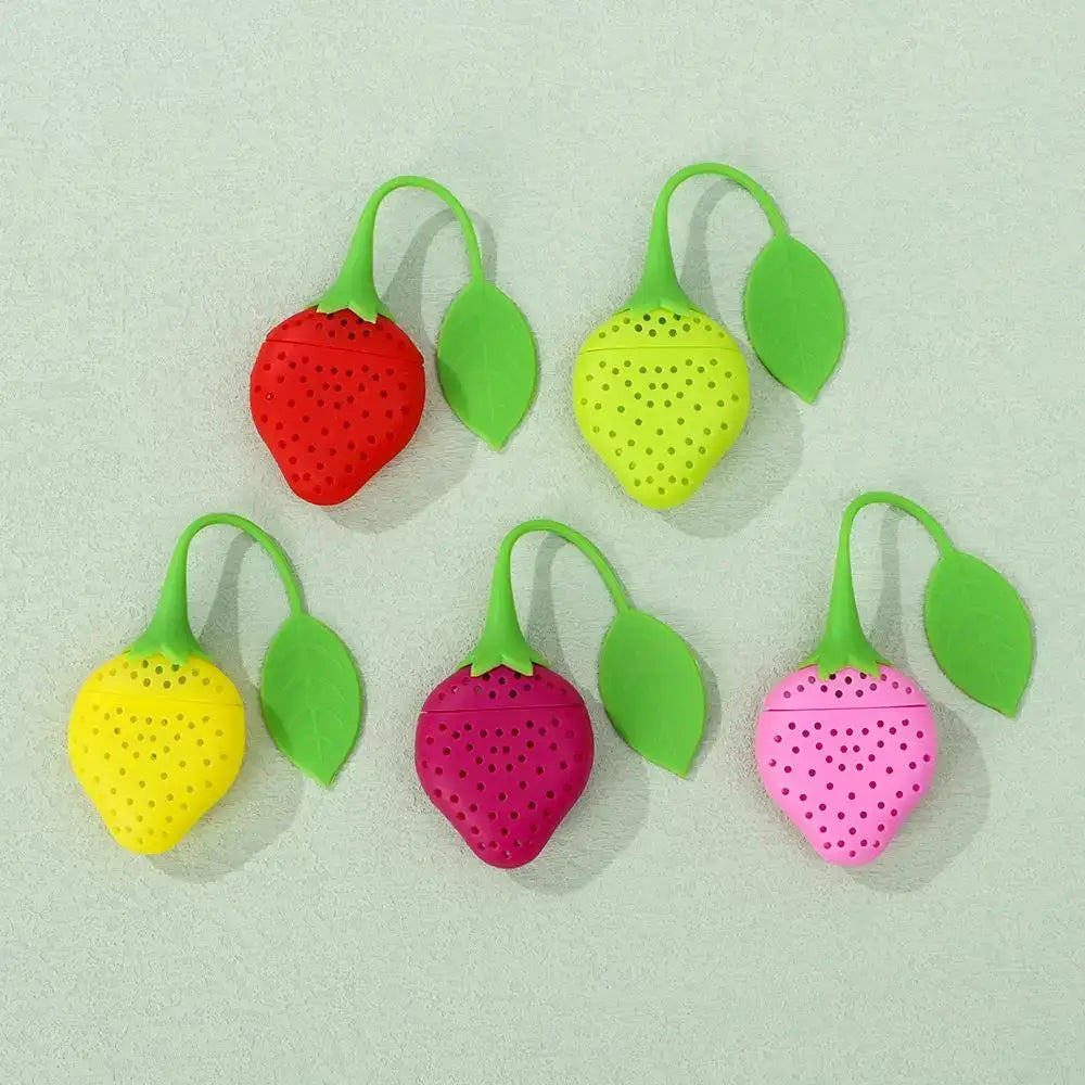 Strawberry tea infuser close up