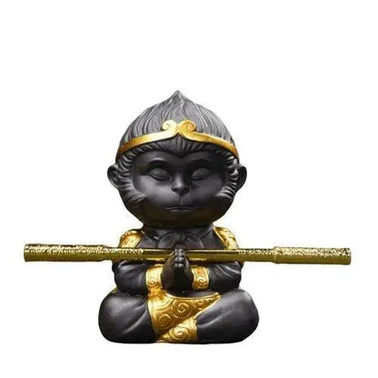 Sun Wukong with staff and palms together spoon rest