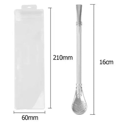 Tea infuser spoon size reference next to standard teacup
