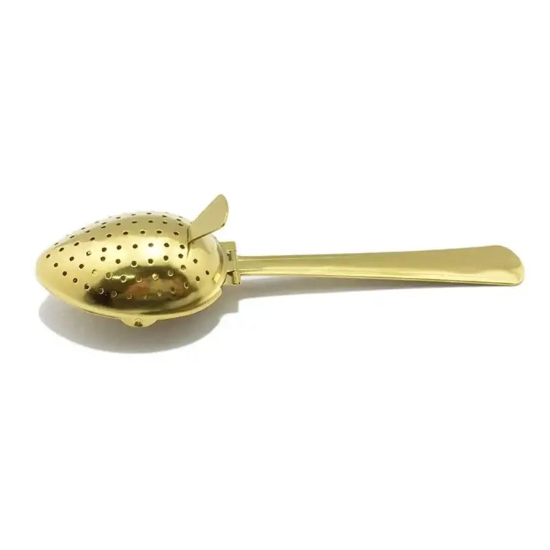Gold tea infuser spoon for loose leaf tea