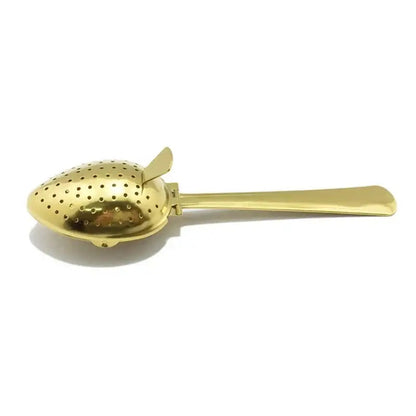 Gold tea infuser spoon for loose leaf tea
