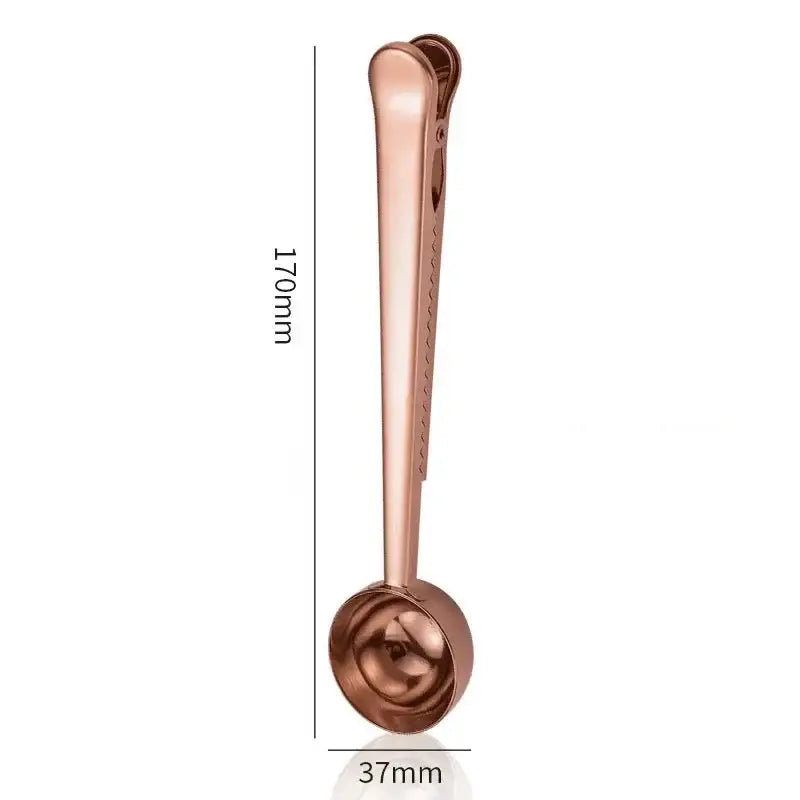 Rose gold tea spoon clip with elegant shine