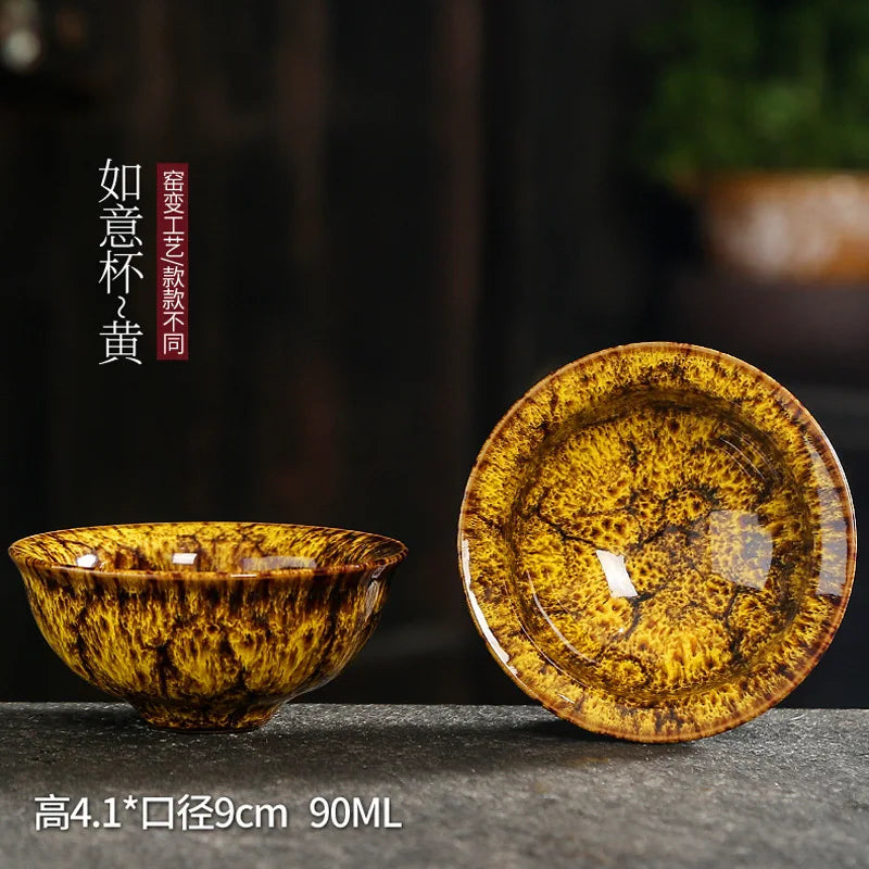 Tenmoku Glaze Tea Cup - view 10