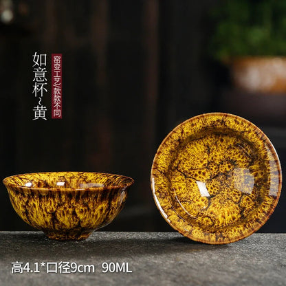 Tenmoku Glaze Tea Cup - view 10