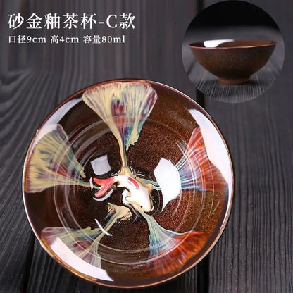 Tenmoku Glaze Tea Cup - view 5