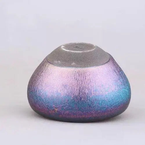 Traditional Tenmoku chawan matcha bowl showing unique glaze pattern variation, one-of-a-kind piece