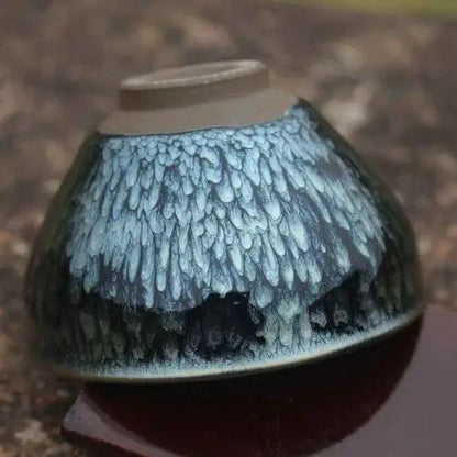 Japanese tenmoku tea bowl for daily matcha preparation and loose-leaf tea