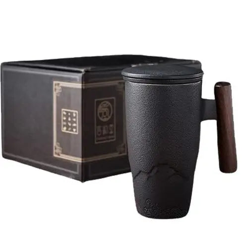 Traditional Chinese loose-leaf teapot with infuser, side profile view