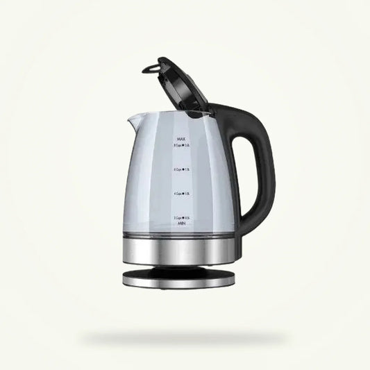 Transparent Electric Kettle 2L with Temperature Control, product photo on a plain background