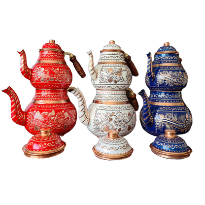 Authentic Turkish teapot double infusion ceramic