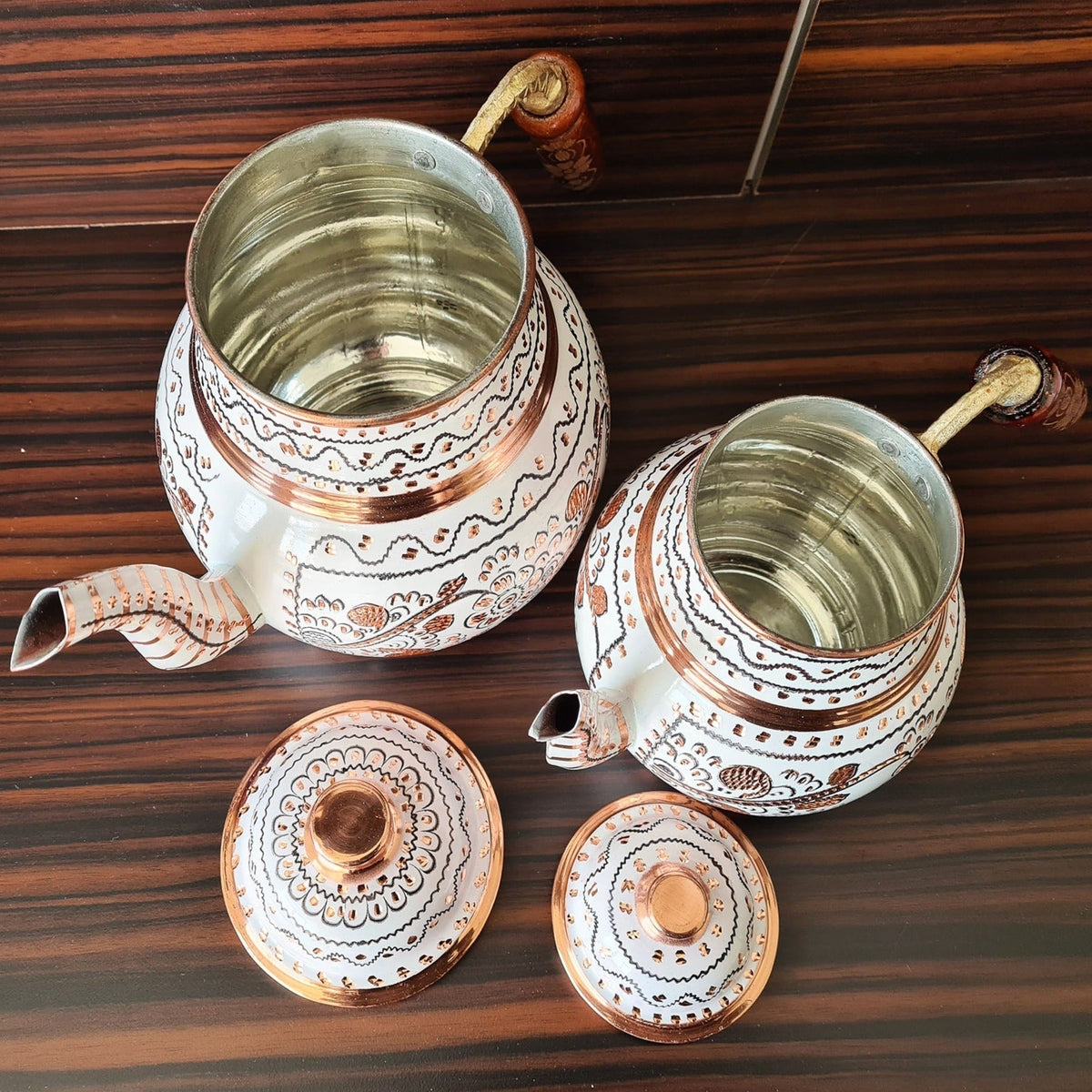 Turkish teapot blue with tea set