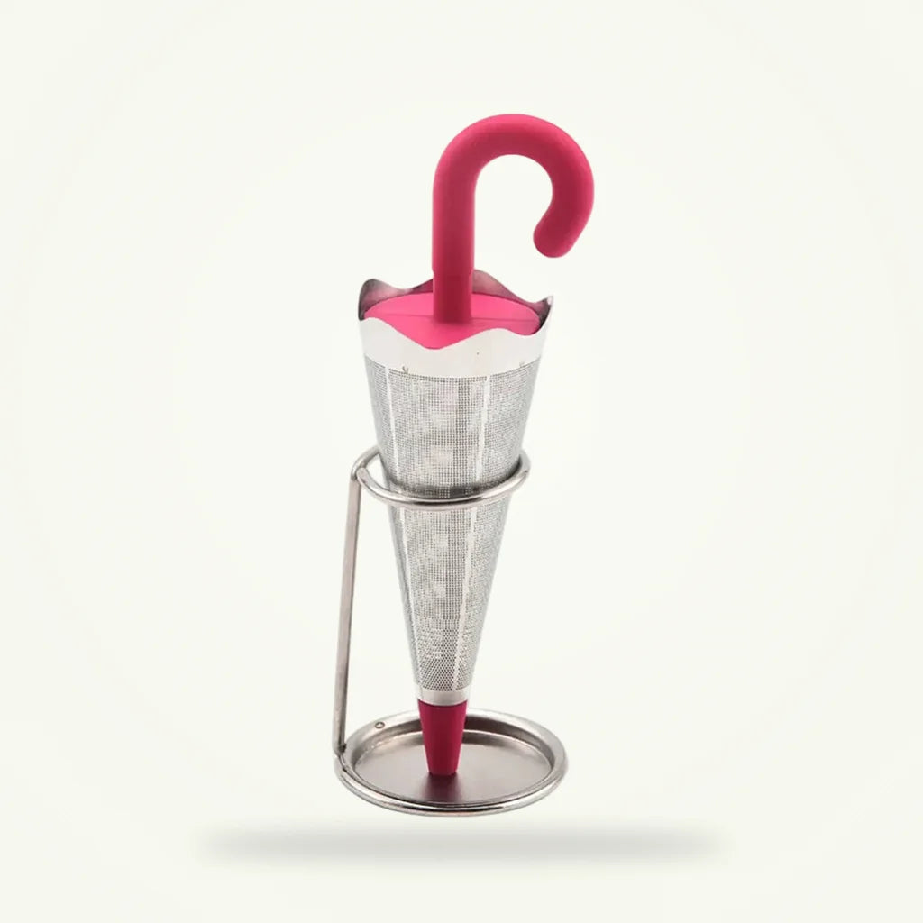 Umbrella Tea Infuser, product photo on a plain background