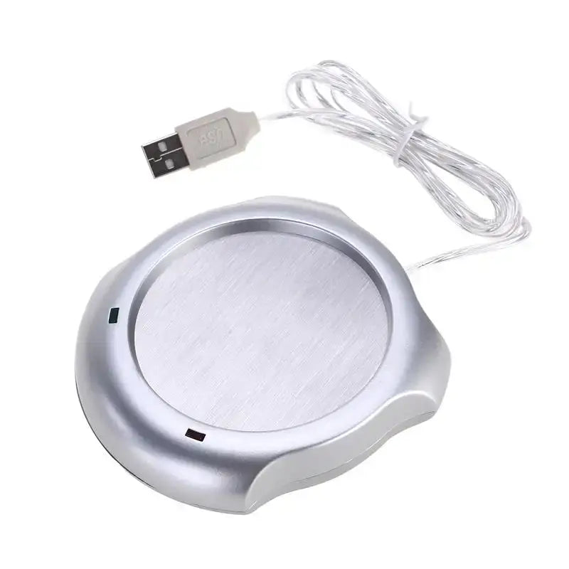 USB mug warmer with coffee mug on top