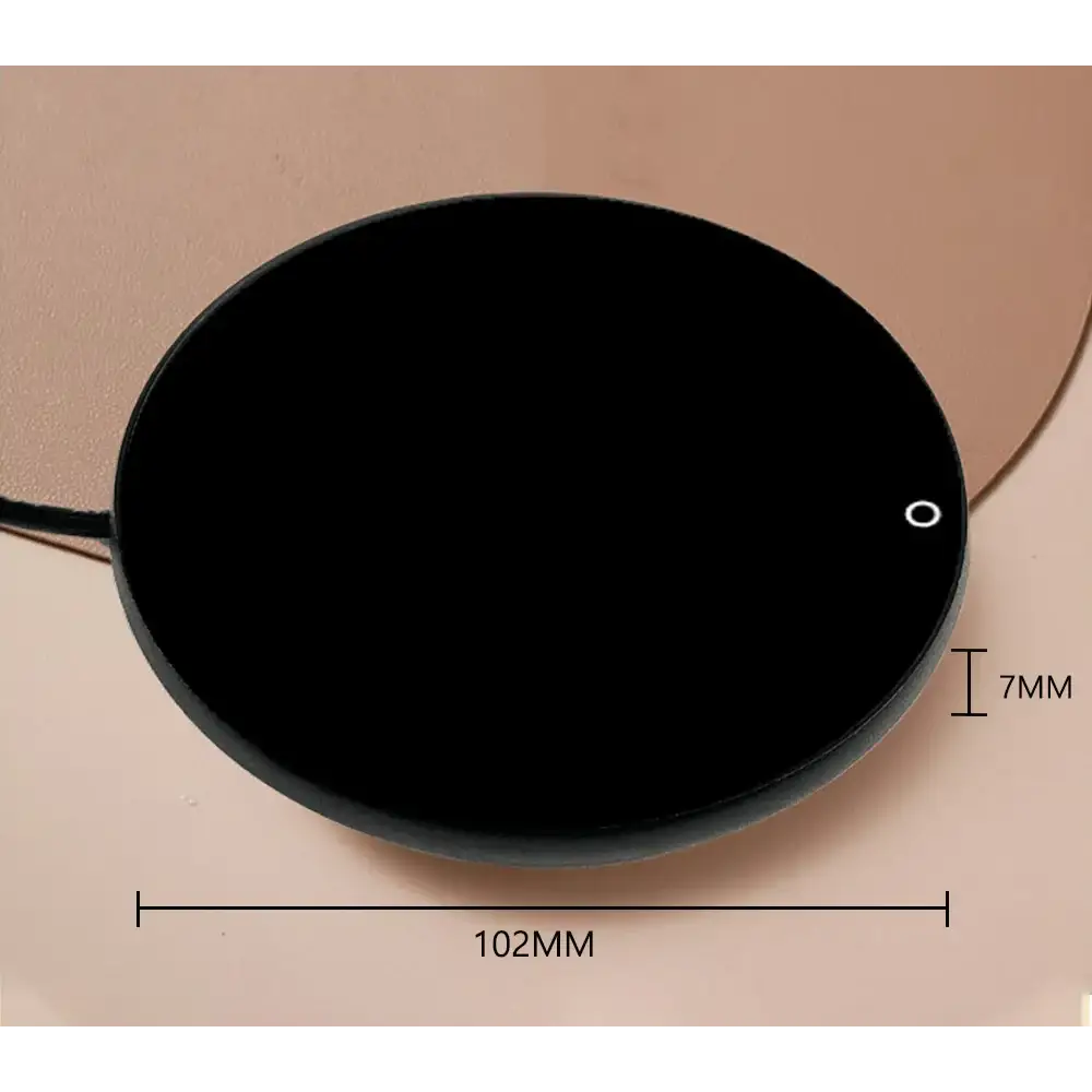 USB mug warmer with touch control and light