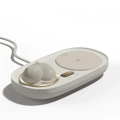 White USB tea warmer with night light