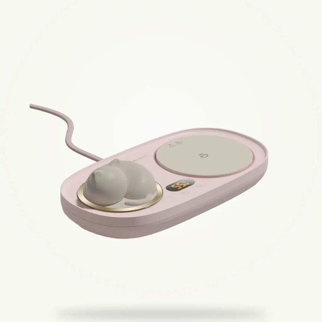 USB Tea Warmer with Night Light, product photo on a plain background