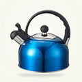 Vintage Blue Whistling Tea Kettle, 2.5L Stovetop